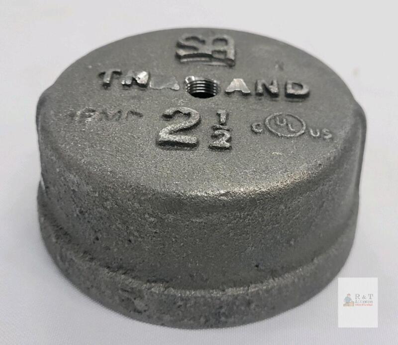TMA 2 1/2" Threaded Conduit End Cap, Galvanized Steel, Female NPT, UL Listed