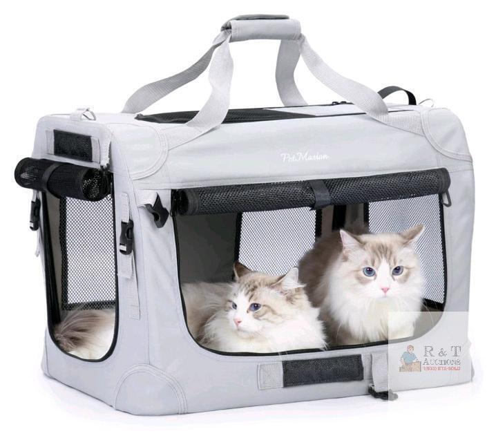 NEW Extra Large Cat Carrier 24"x16.5"x16.5", Soft-Sided, Collapsible, Fits 2 Large Cats or Pets Up to 55 lbs