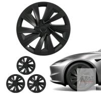 NEW VEVOR 19" Matte Black 10-Spoke Wheel Covers, Fits 2025 Tesla Model Y, Set of 4, ABS Snap-On