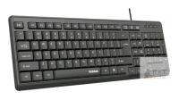 Hofotek K813 Wired USB Compact Membrane Office Keyboard, 104 Keys, US Layout, Black NEW