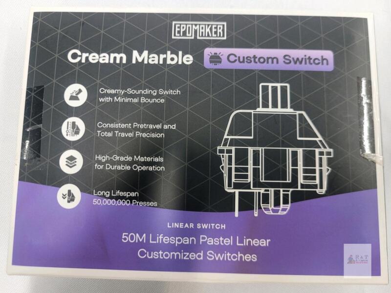 35* EPOMAKER Cream Marble Custom Linear Mechanical Keyboard Switches
