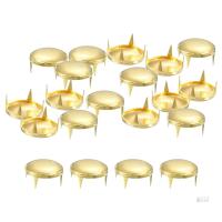 New 100Pcs 16mm Gold Round Dome Studs