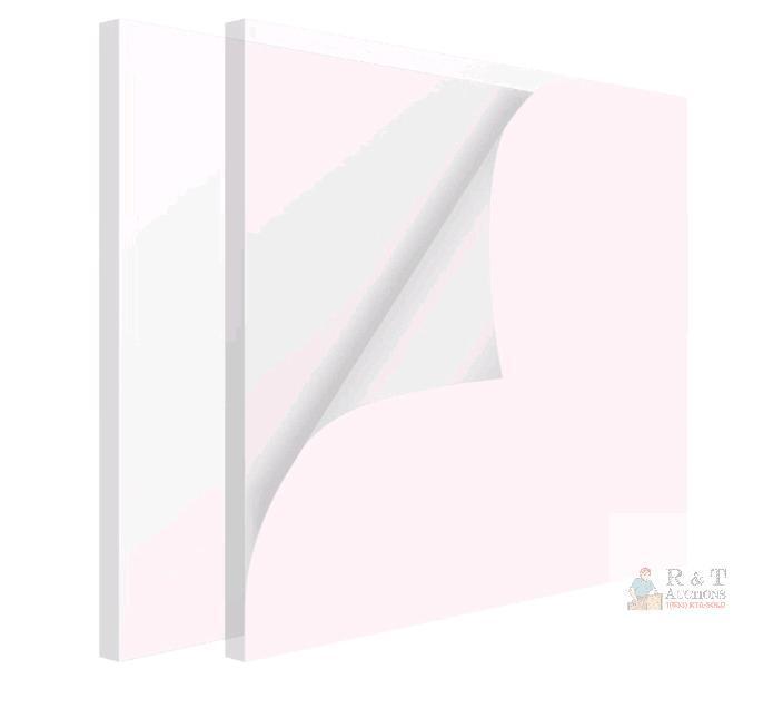 White Peel and Stick Acoustic Foam Panels - 2 Pack, Soundproofing, Adhesive Back