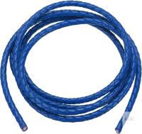 New Round Braided Leather Cord, 4mm Round Braided Leather Cord Rope Folded for Crafts Jewelry Making Necklace Bracelets, Navy Blue (1.1 Yards)