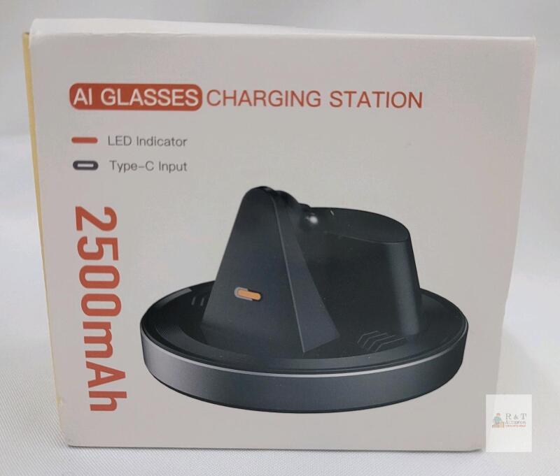 Meta Ray-Ban AI Glasses Charging Station, 2500mAh, Model GSA0015, USB-C, ABS+Aluminum, LED