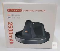 Meta Ray-Ban AI Glasses Charging Station, 2500mAh, Model GSA0015, USB-C, ABS+Aluminum, LED