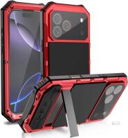 New Lunivop Compatible with for iPhone 17 Pro max Case Heavy Duty Red