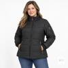 SIZE L Women&rsquo;s Black Quilted Puffer Jacket &ndash; Stand Collar, Ribbed Cuffs & Zippered Pockets