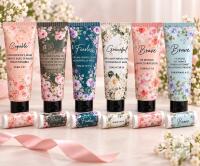NEW exp 2029 Looppeer 12-Piece Christian Travel size Hand Cream & Lip Balm Gift Set &ndash; 6 Floral Sets - designs may vary