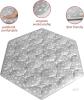 NEW Retail $75.56 &ndash; Moonsea 59&Prime; Hexagon Padded Baby Play Mat, Grey Star Print, Non-Slip &ndash; Fits POP &rsquo;N GO or Floor Use - 2