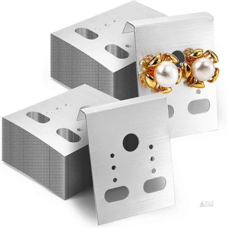 New Lawei 500 Pack Hanging Earring Cards Earring Card Holder, Plain 1.2" x 1.5" Earring Display Holder with 6 Holes for Ear Studs, Bulk Plastic Earring Display Cards for Selling, Hanging Earring, Jewelry