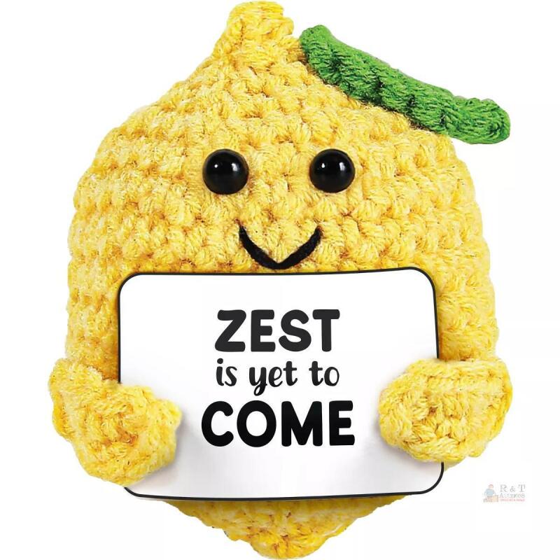 New Pavilion Gift Company - Lemon - Crocheted Mini - Stuffed Animals