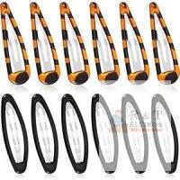 New 12 Pcs Hair Clip Barrettes Vintage French Oval Snap Tortoise Metal Snap Closure Clips Durable Thin Hair Grips Ellipse Clip Non Slip Barrettes