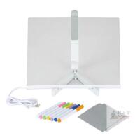 New Acrylic Dry Erase Board with Light LED Note Board with Colors 7.8" Light up Acrylic Message Marker Board with Adjustable Stand Rewritable LED Acrylic Drawing Board with 7 Pens