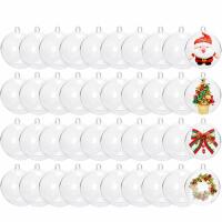 New 40 Pcs Clear Christmas Ornaments Ball,Clear Fillable Ornaments Ball,(1.57in,1.96in,2.36in,2.76in)