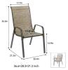 NEW TLSUNNY YTC-301 Outdoor Stackable Patio Chairs, Set of 4, Metal Frame, Teslin Mesh, 330lb Capacity - 2