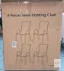 NEW TLSUNNY YTC-301 Outdoor Stackable Patio Chairs, Set of 4, Metal Frame, Teslin Mesh, 330lb Capacity - 3