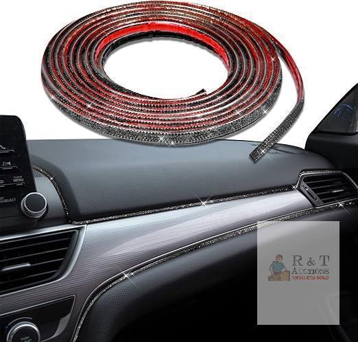 New 3M Bling Car Trim Self-Adhesive, DIY Car Trim Strips, DIY Door Dashboard Gap Trim Strip, DIY Rhinestone Car Interior Exterior Accessories