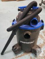 MASTER VAC 4 HP 6 Gallon Wet/Dry Shop Vacuum, Corded, Black/Blue