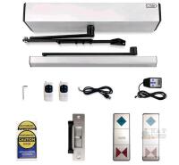 Olideauto Olide-120B Automatic Bathroom Door Opener Kit with Electric Strike, Remote Controls, and Occupancy Indicators