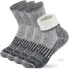 New Kids Wool Socks Boys SIZE LARGE (12-14 yrs) Thick Thermal Hiking Socks Girls Warm Winter Crew Boot Socks Gifts 4 Pairs