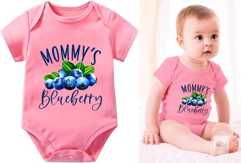 New Size 0-3 Months - Pink - Mommy's Blueberry Newborn Romper Short Sleeve Summer Onesie
