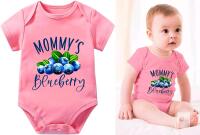 New Size 0-3 Months - Pink - Mommy's Blueberry Newborn Romper Short Sleeve Summer Onesie