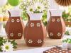 NEW Jingmore 12-Pc Brown Floral Paper Vase Centerpieces / Party Favor Boxes