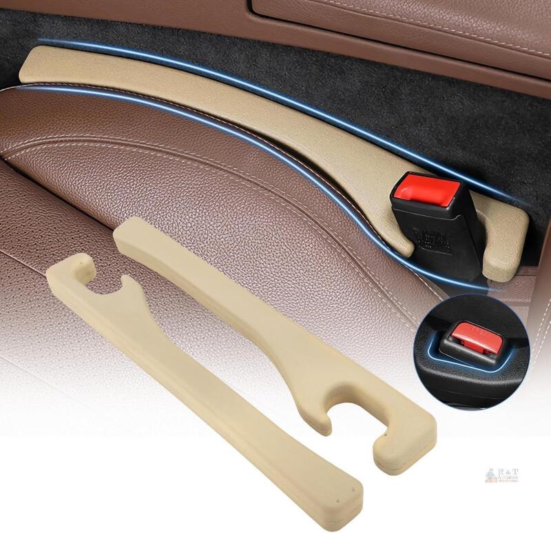 New 1797 2PCS Car Seat Gap Filler (Beige)