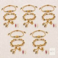 5 NEW Bhaiya Bhabhi Rakhi & Lumba Bracelet Sets with Kumkum and Rice -each set individually packaged