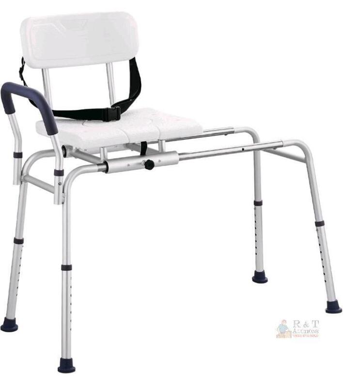 new VEVOR Sliding Tub Transfer Bench, 400 lb Capacity, Height Adjustable, Safety Belt & Backrest