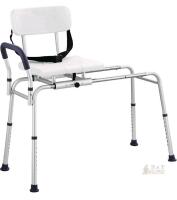 new VEVOR Sliding Tub Transfer Bench, 400 lb Capacity, Height Adjustable, Safety Belt & Backrest