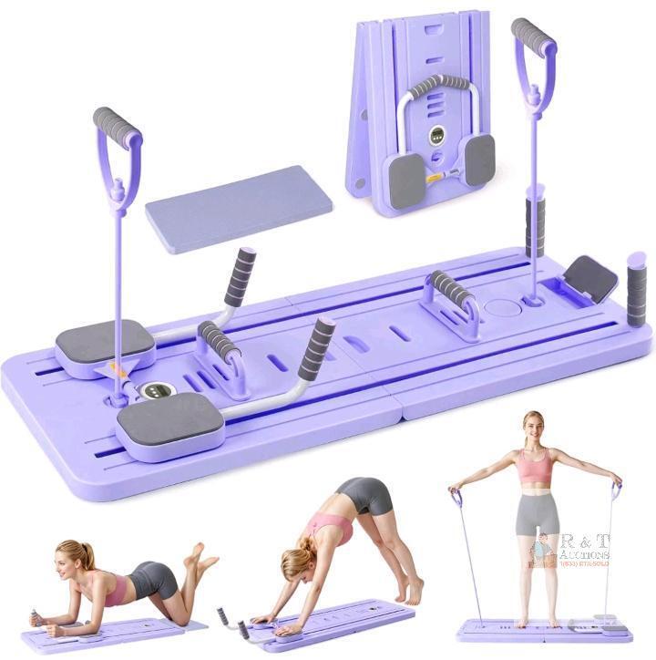 Portable Foldable Pilates Reformer Board with Accessories, Supports Up to 300 lbs