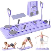 Portable Foldable Pilates Reformer Board with Accessories, Supports Up to 300 lbs