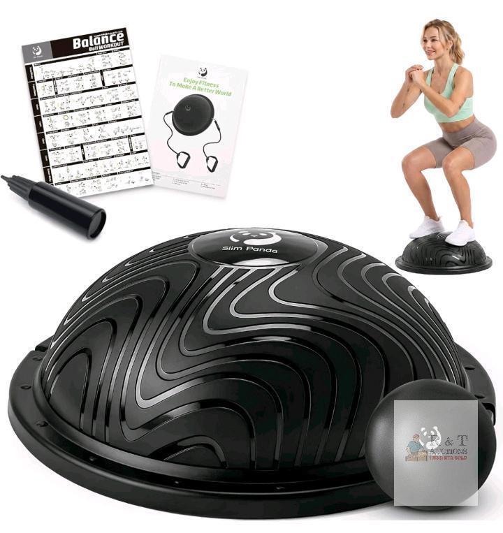 NEW Slim Panda 60cm Balance Trainer Set, Black, Textured Anti-Slip Surface, Accessories Included