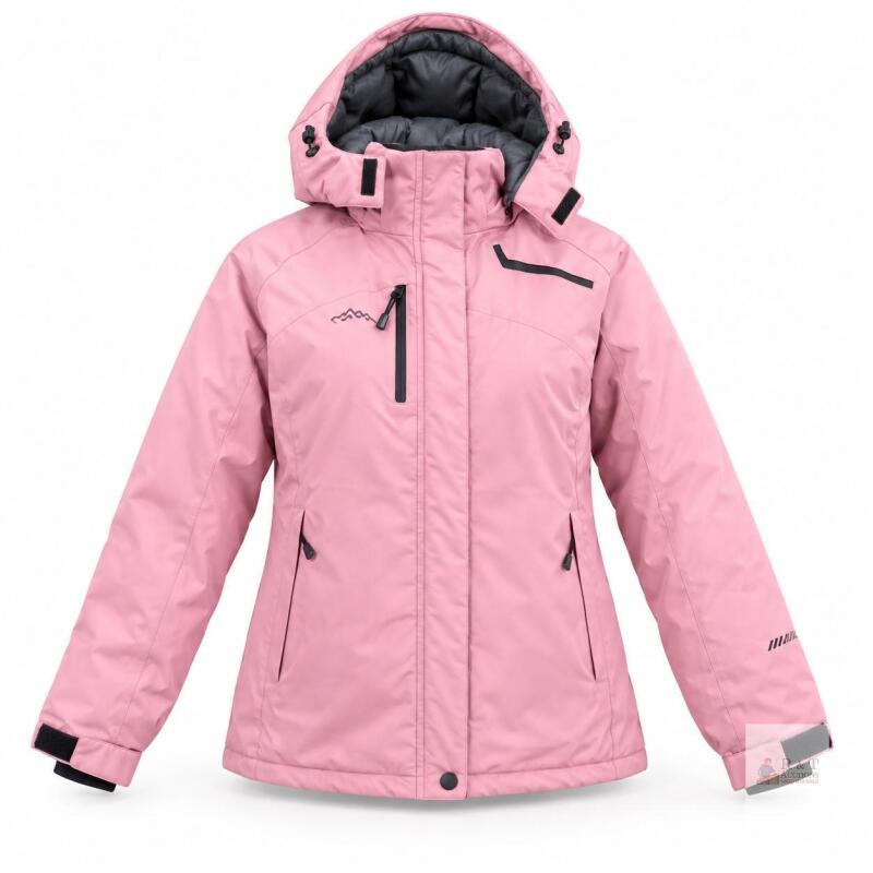 NEW Size Med Pink Women's Outdoor Hooded Jacket, Model 1898, Size M, Water-Resistant, New with Tags