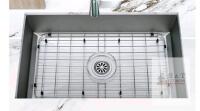 NEW Stainless Steel Kitchen Sink Protector Rack, 26" x 14", Center Drain, Non-Slip Feet
