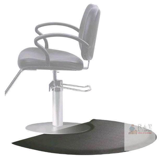 NEW Semi-Circular Black Salon Anti-Fatigue Mat, 4' x 3' x 1/2", PVC Surface, Foam Base