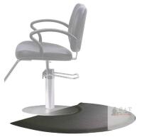 NEW Semi-Circular Black Salon Anti-Fatigue Mat, 4' x 3' x 1/2", PVC Surface, Foam Base
