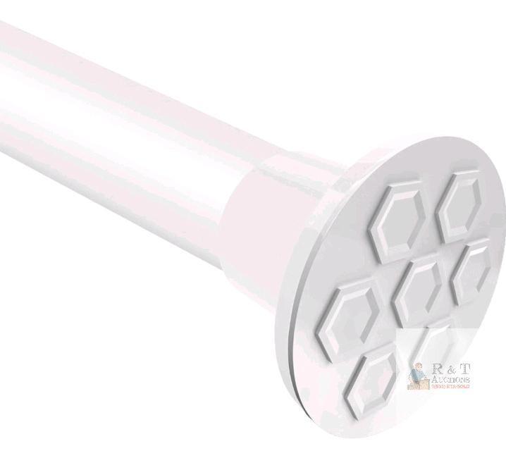 NEW Adjustable Steel Tension Curtain Rod, 102-120 in, White, Non-Slip Ends, Room Divider/Shower/Window