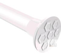 NEW Adjustable Steel Tension Curtain Rod, 102-120 in, White, Non-Slip Ends, Room Divider/Shower/Window