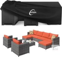 NEW KIPIEA 128"x128"x28" Outdoor Patio Furniture Cover, 600D Oxford Fabric, Waterproof, UV-Resistant
