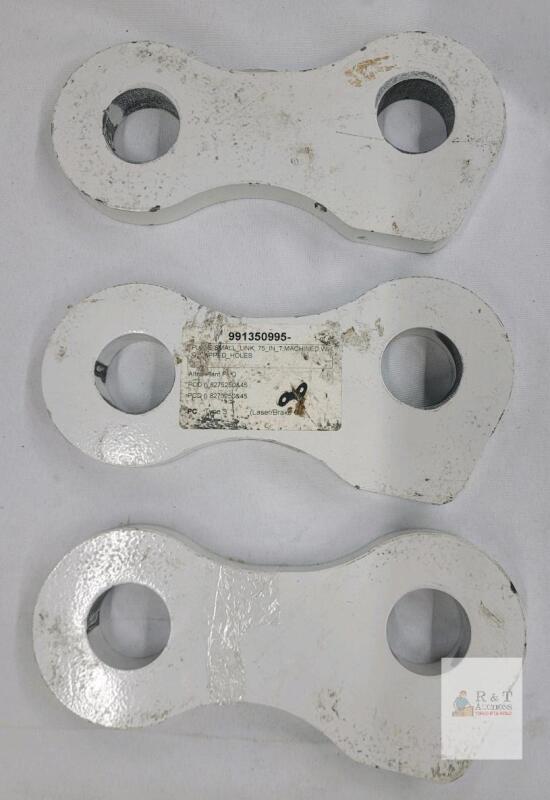 Industrial Steel Link Plates, Model 991350995-, 0.75-in Thickness, Machined w/Tapped Holes