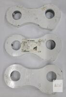 Industrial Steel Link Plates, Model 991350995-, 0.75-in Thickness, Machined w/Tapped Holes