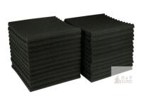 new 24-Pack Charcoal Acoustic Foam Panels Wedge 12"x12"x1" Sound Absorption Studio Wall Tiles