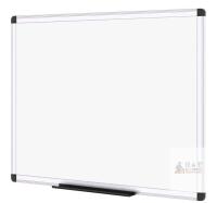 AS NEW VIZ-PRO Magnetic Dry Erase Board 48"x24" Whiteboard, Aluminum Frame, Marker Tray, Wall Mounted