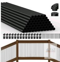 new HYPERGIANT 56-Pack 32" Black Aluminum Deck Balusters Kit with Slope & Flat Connectors