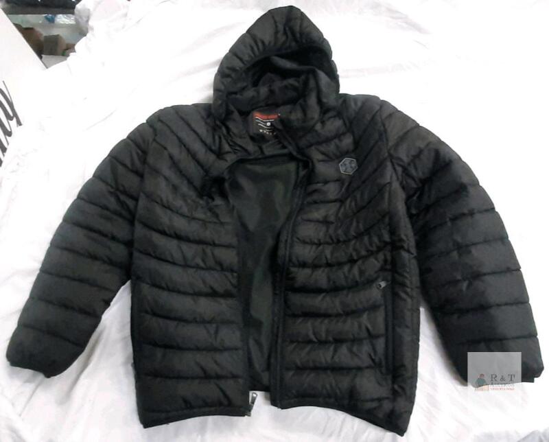 New Jacket XL, Black, Battery pack not included, Hooded, Zipper Pockets