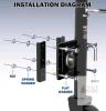 NEW TowKing 1,200 lb Bolt-On Trailer Jack with 6" Wheel, 23" Lift Height - 4