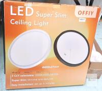 NEW OFFIY 24" LED Super Slim Ceiling Light, 3000K/4000K/6000K, 1.06" Thick, White, CCT Selectable